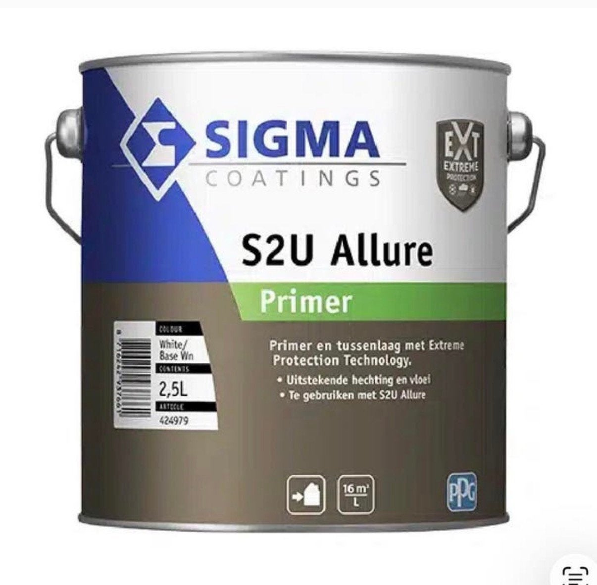 Sigma Allure primer Rijtuigengroen 2.5L Nieuw, Verzenden, Nieuw, Wit
