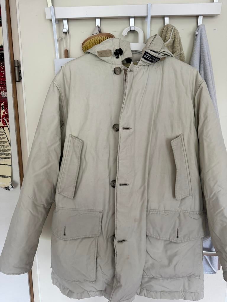 Woolrich Authentic Made in USA Down Parka Jacket - Size L, Ophalen of Verzenden, Zo goed als nieuw, Maat 36 (S), Zwart