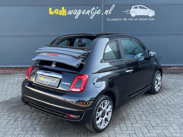 Fiat 500 C 1.0 Hybrid Rockstar Cabrio *carplay *navi *16 inc, Voorwielaandrijving, Gebruikt, Zwart, Cabriolet