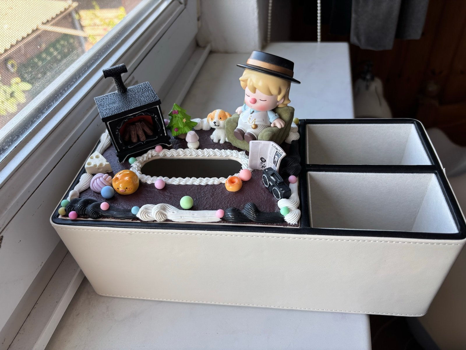 Decoratieve Tissuebox met Opbergvakken, Meerkleurig, Overige stijlen, Kunststof, Ophalen of Verzenden