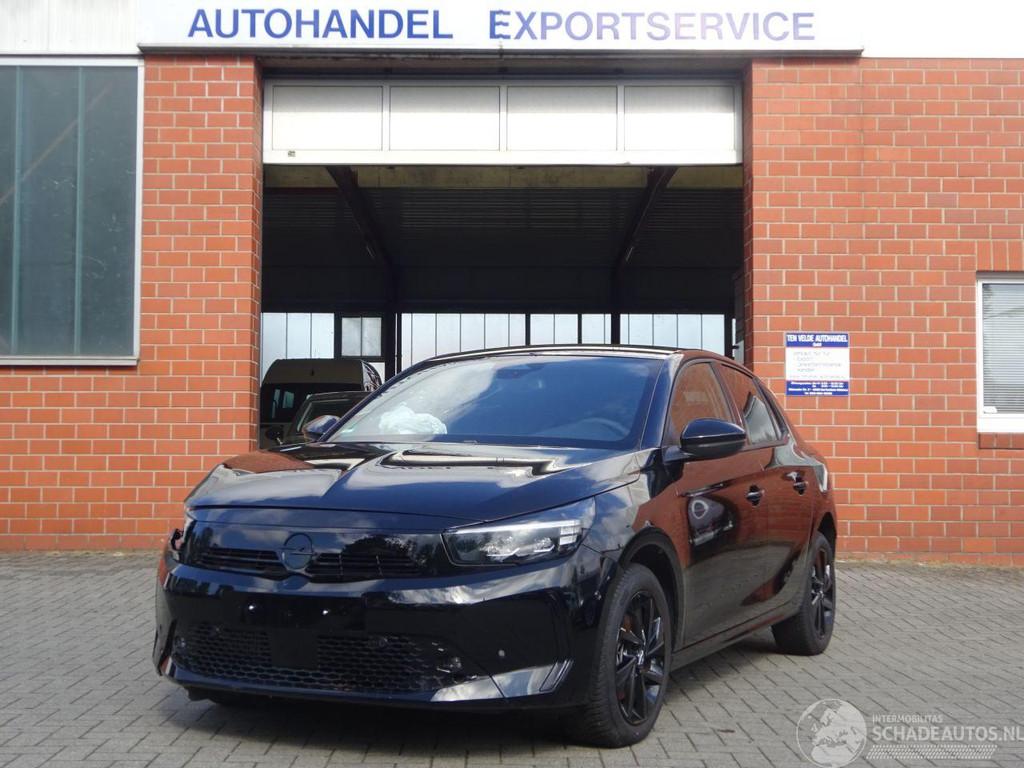 Opel Corsa GS 107kw Hybrid, Leder/alcantara, Climate& Cruise, Auto diversen, Schadeauto's, Automaat, Zwart, Opel, Hybride Elektrisch/Benzine