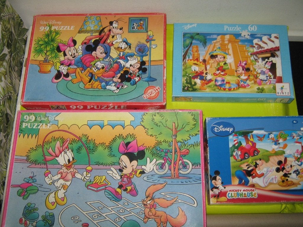 DISNEY PUZZELS €0,25 PER STUK! OPBRENGST VOEDSELBANK!, Ophalen, Meer dan 50 stukjes, Gebruikt