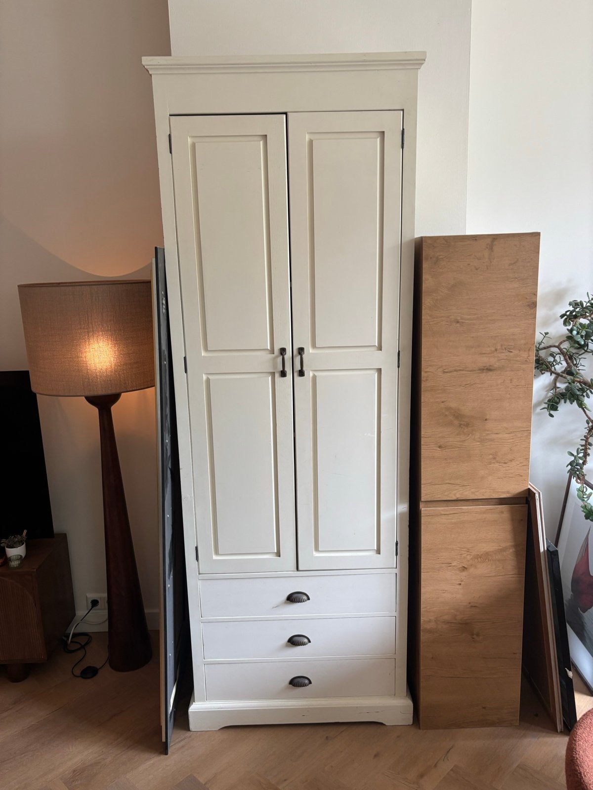 Mooie klassieke kast - 220x80x35cm, Ophalen, Gebruikt, 200 cm of meer, 50 tot 100 cm