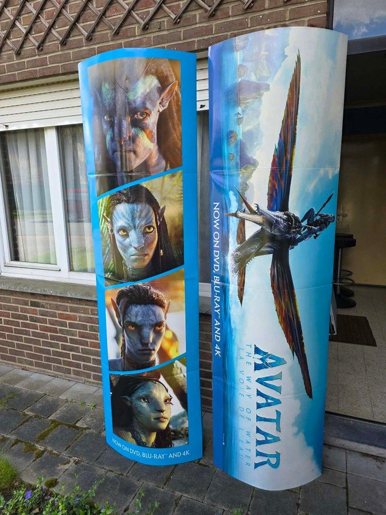 Dubbelzijdig Cinema Promo Display Avatar: The Way of Water, Ophalen, Gebruikt, Reclamebord