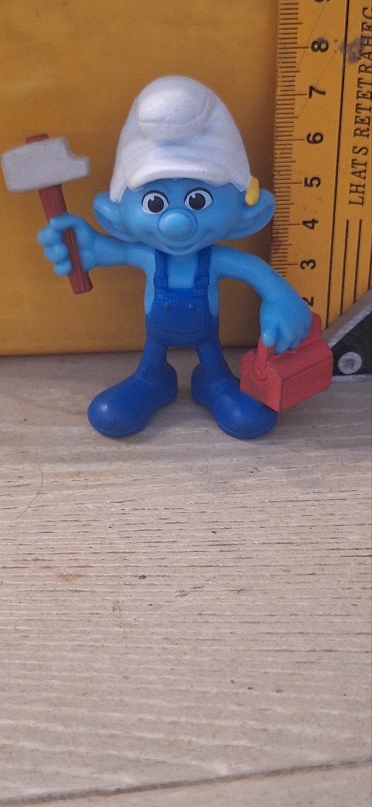 Smurf poppetje klussmurf uit 2013 (111026), Verzamelen, Verschillende Smurfen, Vietnam, ., Ophalen of Verzenden
