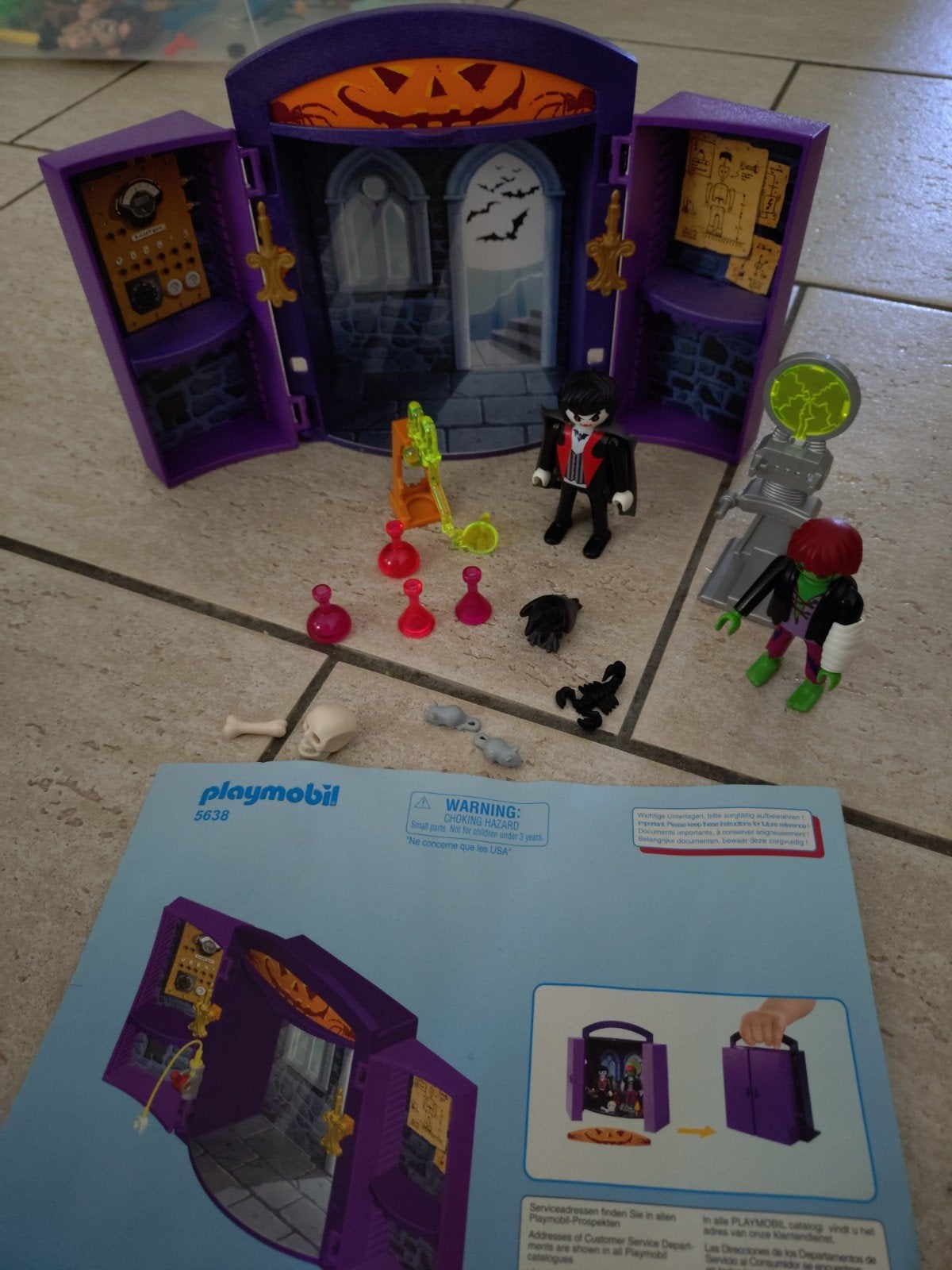 Playmobil 5638 Halloween met Dracula en Frankenstein, Ophalen of Verzenden, Gebruikt, Complete set, Gebouw
