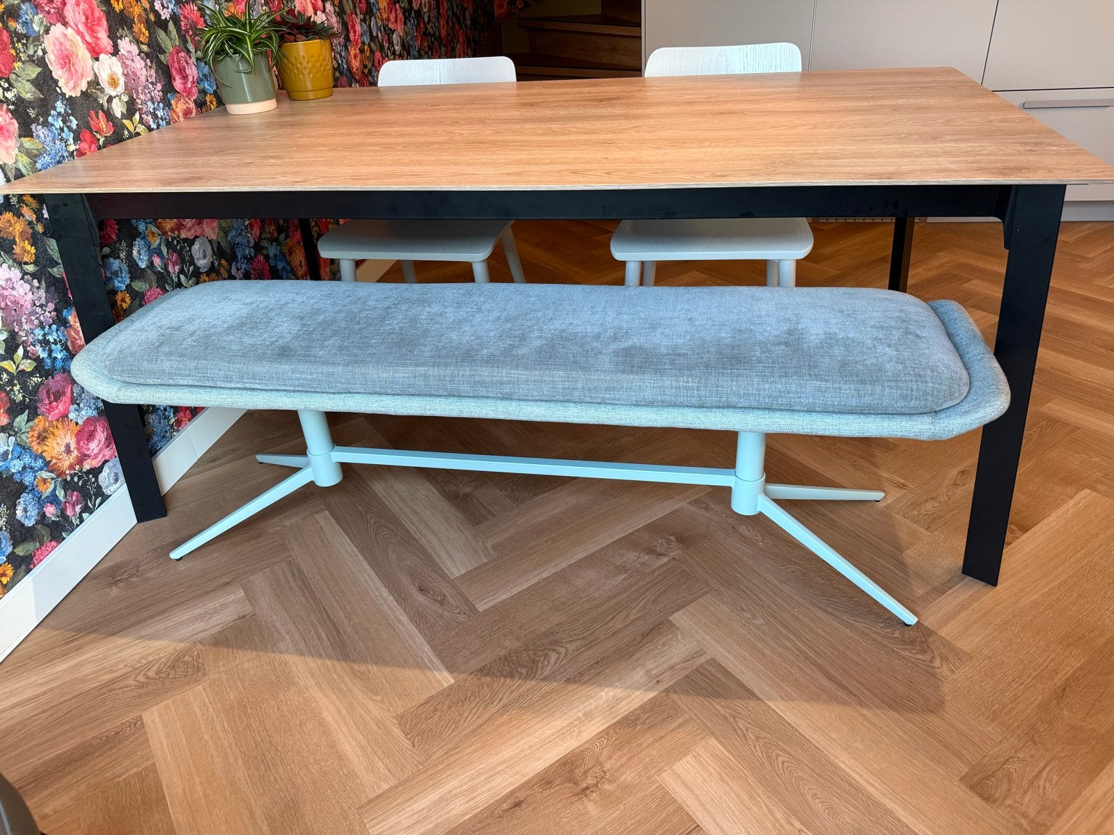 Jesper Home Eetkamerbank Oketo Ton sur ton, 162cm, Huis en Inrichting, Banken | Bankstellen, Ophalen, 150 tot 200 cm, Driepersoons