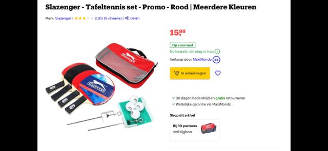 Tafel tennis batje, ping pong batje, pingpongballen, slazeng, Ophalen of Verzenden, Nieuw, Net, Batje(s) of Balletje(s)