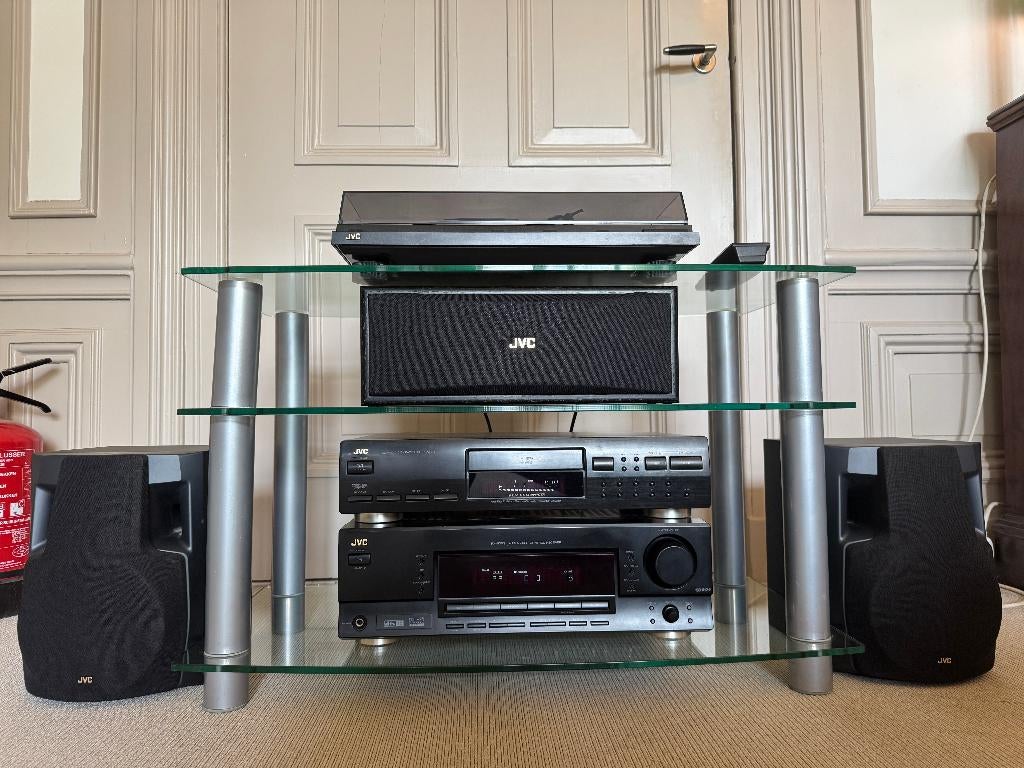 JVC STEREOSET PLATENSPELER CD-SPELER RECEIVER jaren '90, Ophalen, Gebruikt, JVC, Tuner of Radio