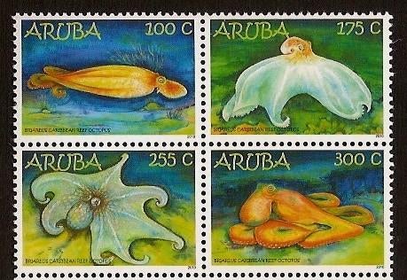 Aruba 496/9 postfris Octopussen 2010, Ophalen of Verzenden, Postfris