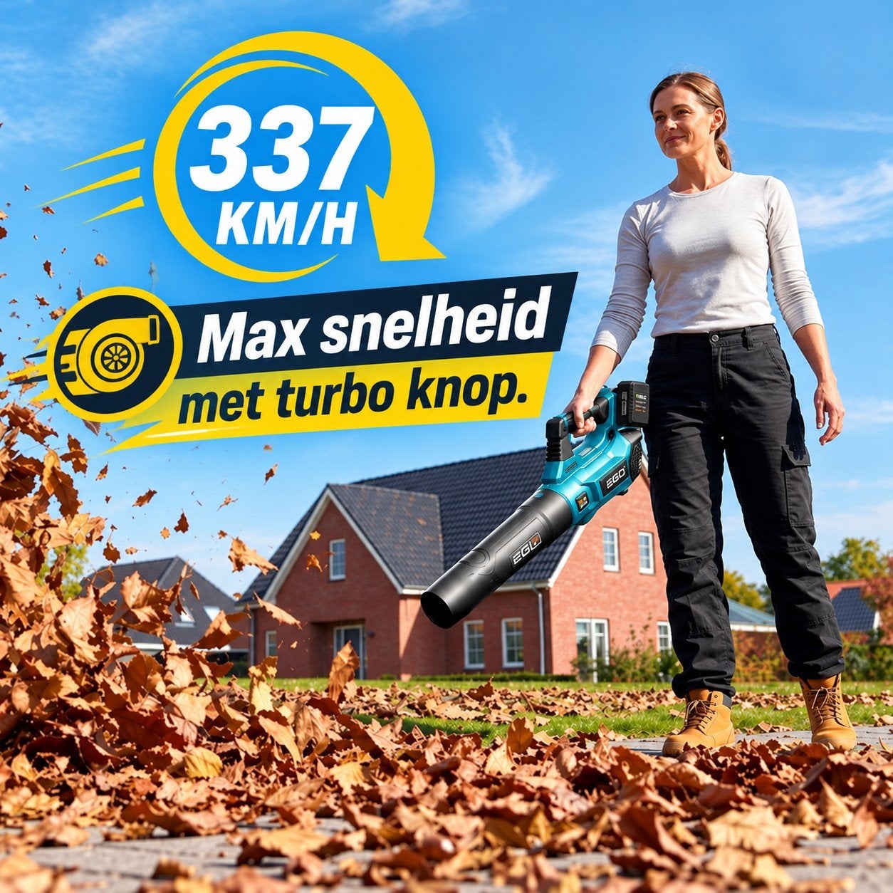Turbo Bladblazer 36V met 4x 5.2Ah Accu. Makita® Compatible., Nieuw, Ophalen of Verzenden, Seesii for Makita®, Accu