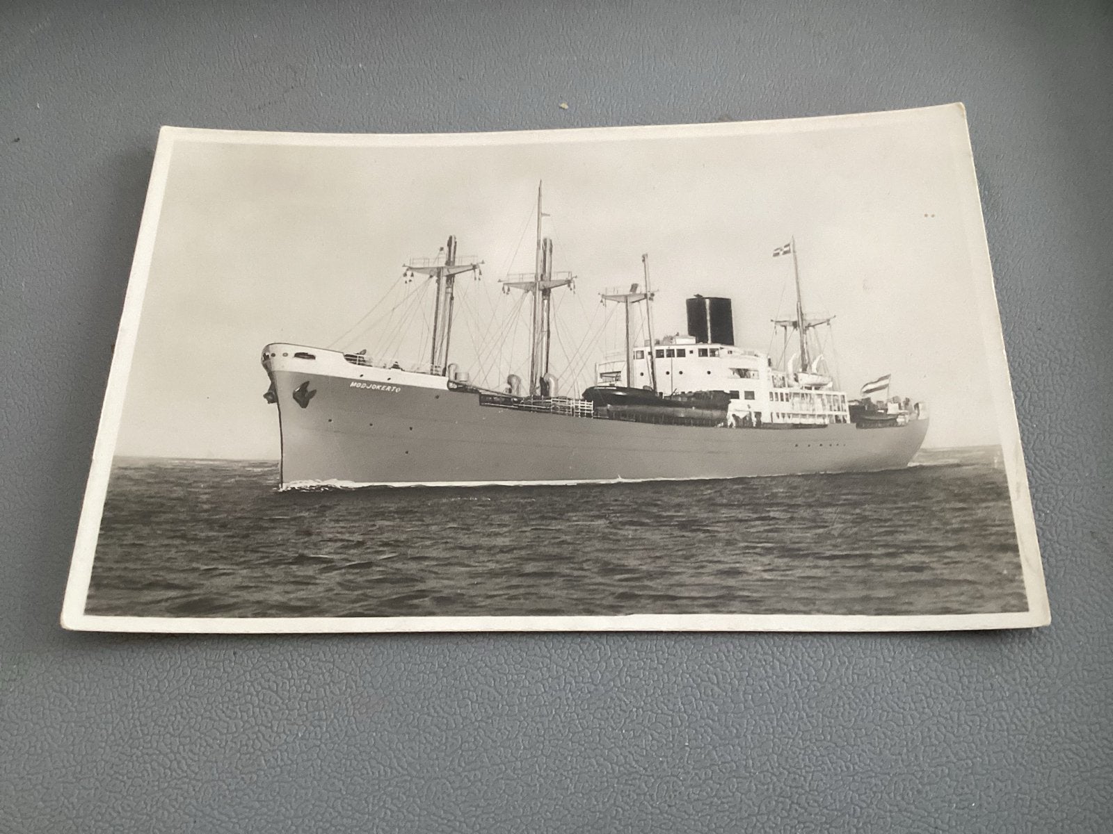 Oude foto M.S. "Modjokerto" Koninklijke Rotterdamsche Lloyd, Verzamelen, Scheepvaart, Ophalen of Verzenden, Gebruikt