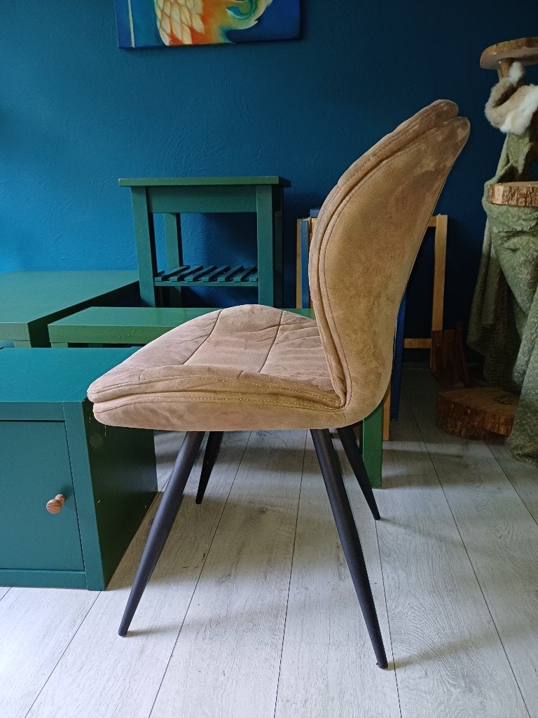 Stoelen: 4x houten ikea groen en 4x leenbakker kuip, Ophalen, Gebruikt, Overige kleuren, Ikea en leenbakker