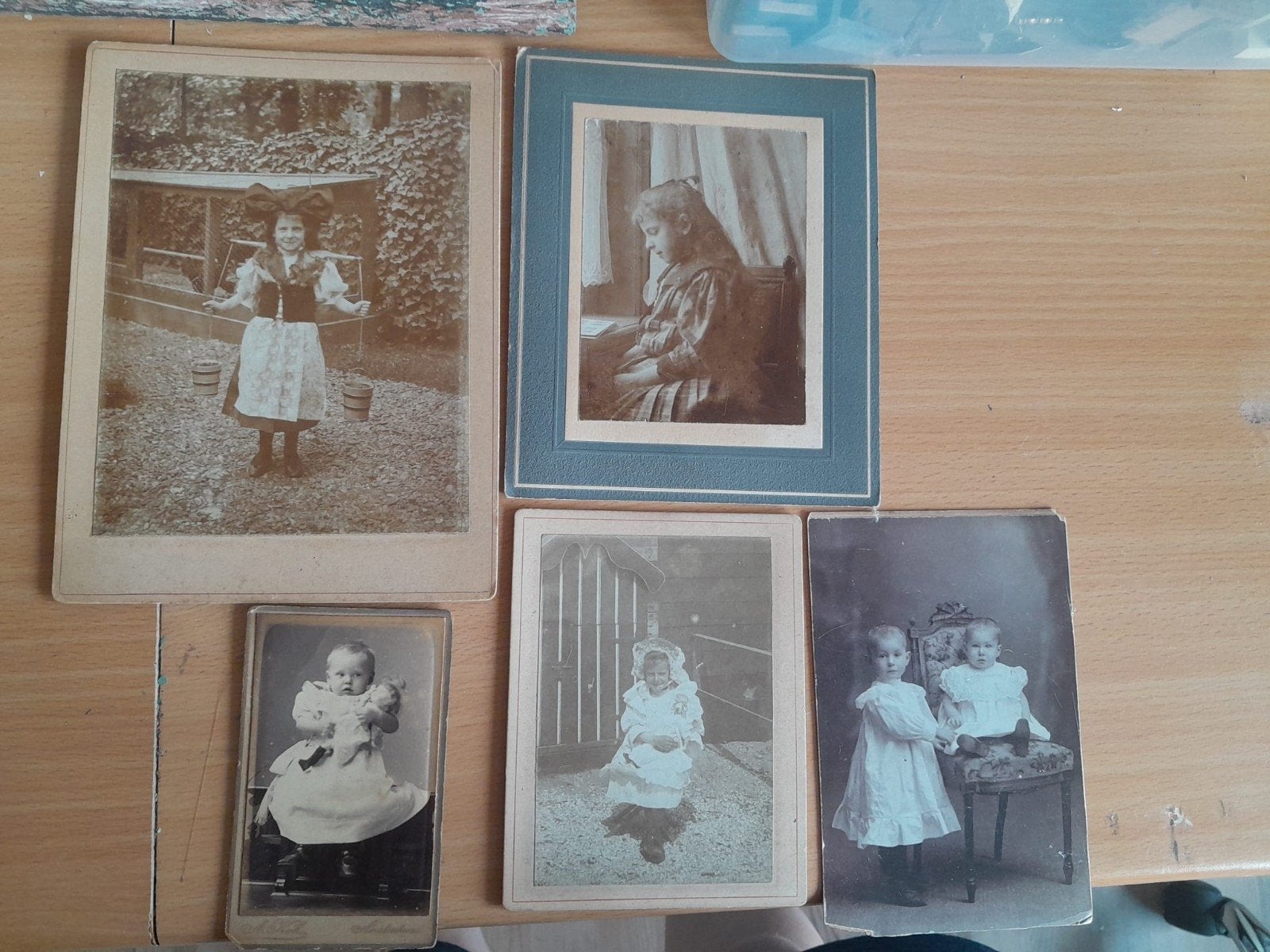 antieke kinder foto's portretten, Antiek en Kunst, Ophalen of Verzenden