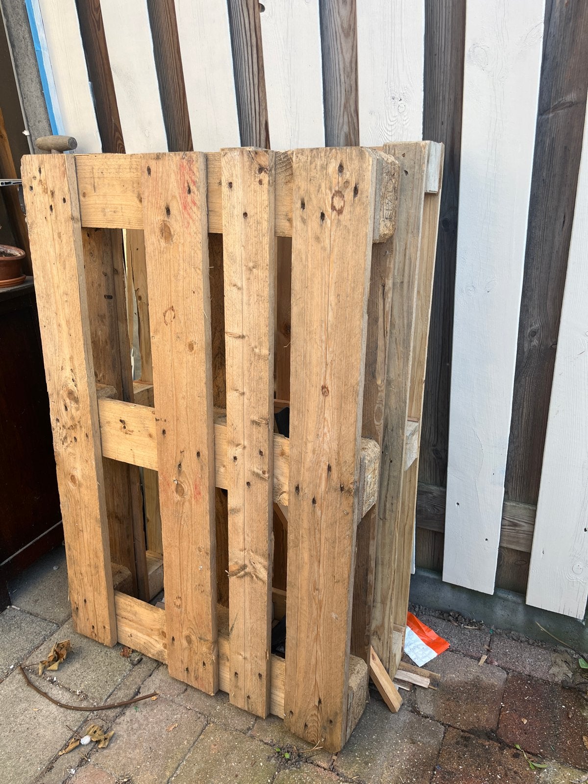 2 gratis pallets ophalen (1 europallet), Ophalen, Gebruikt, Pallet, Minder dan 200 cm