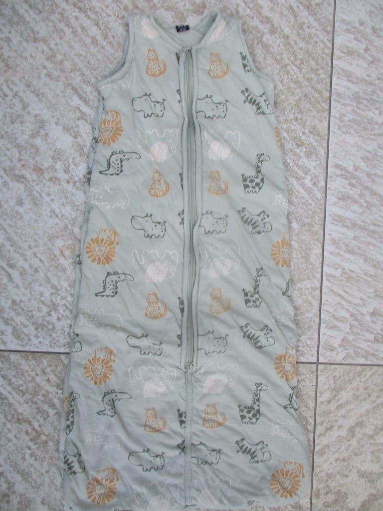 Slaapzak mint groen dieren maat 80 cm gevoerd slaapzakje, Kinderen en Baby's, Groen, 80 cm, Zo goed als nieuw, Gevoerd