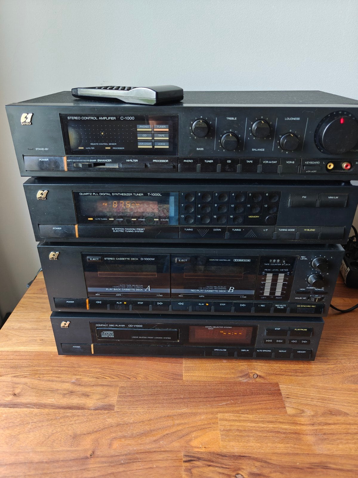 Sansui 1000 serie set: Voorversterker, Tuner, Cassettedeck,, Gebruikt, Tuner of Radio, Losse componenten, Ophalen