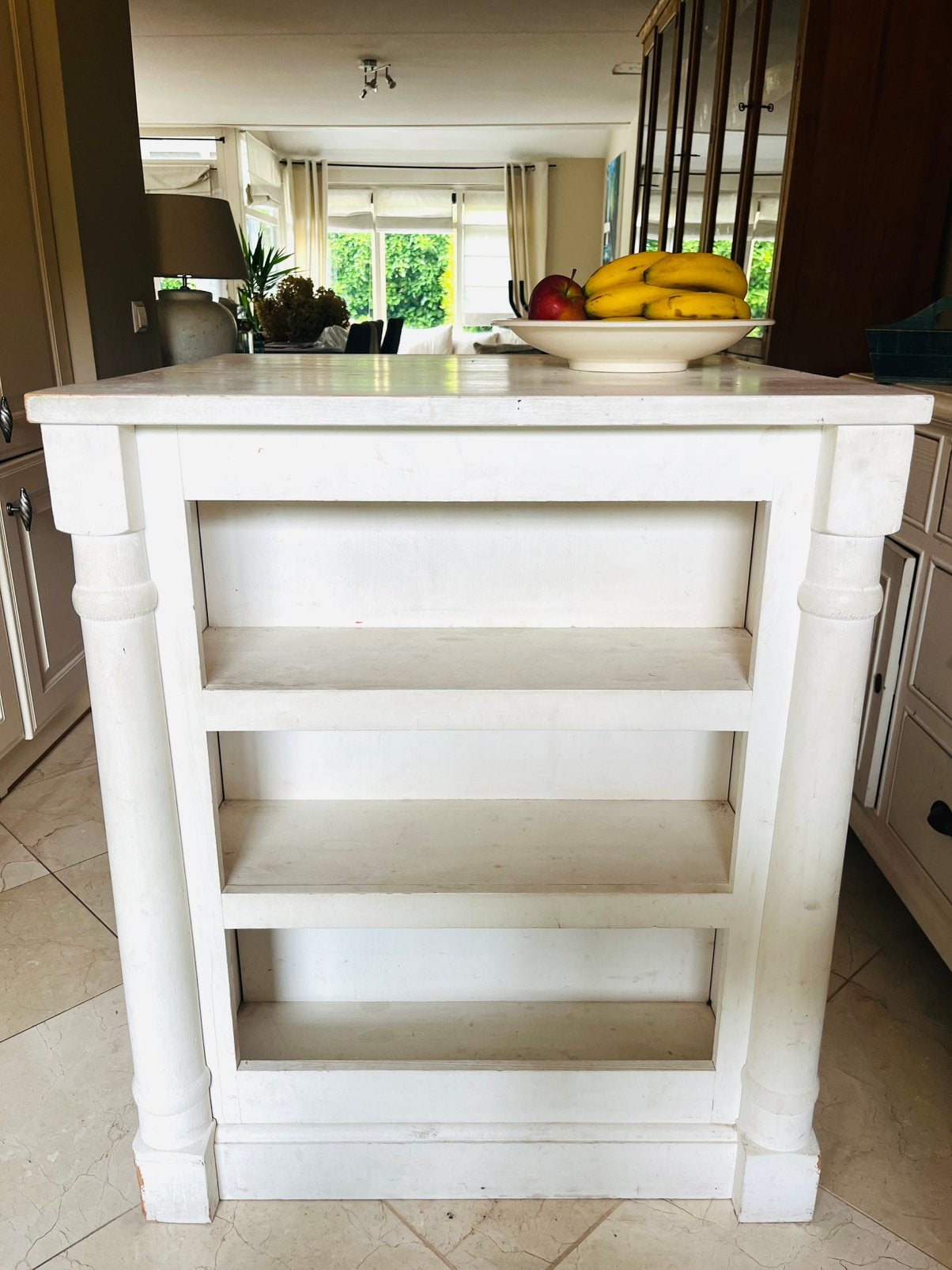 In prijs verlaagd: Massief grenen commode/keukenblok, Ophalen, Gebruikt, 100 tot 150 cm, Landelijk / country living