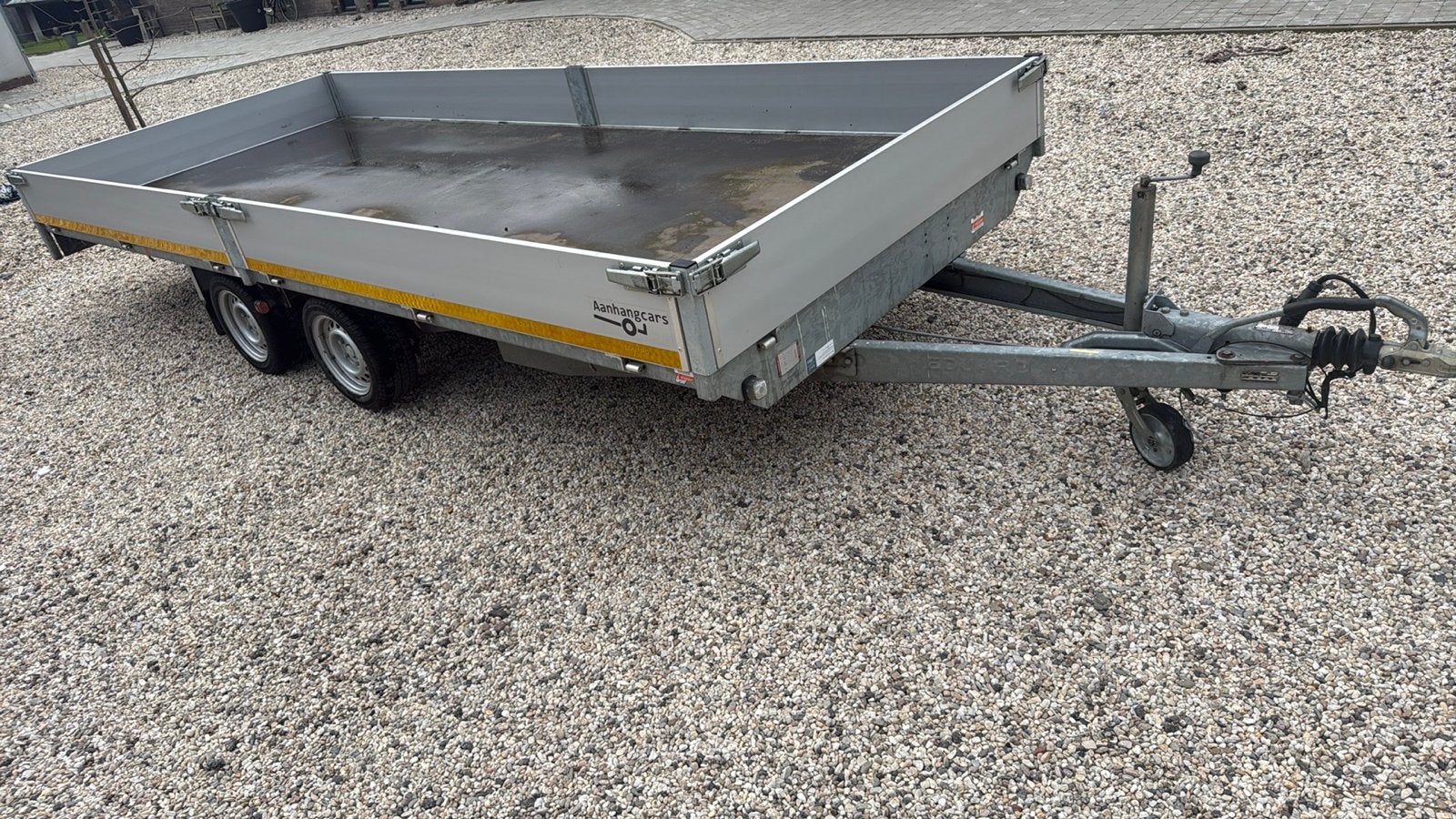 Eduard Plateauwagen 506x200 cm met 30 cm alu borden, Ophalen, Gebruikt