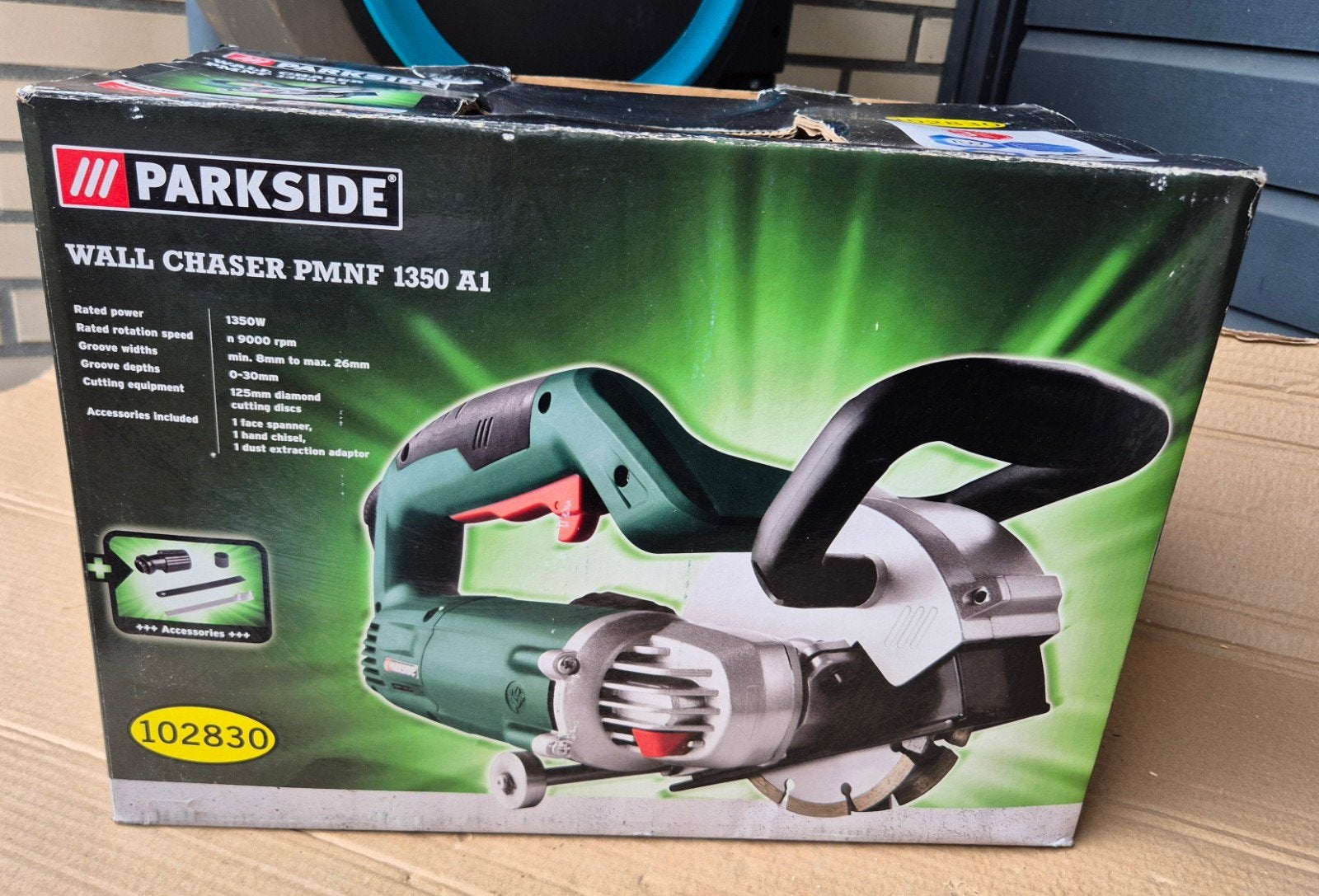 Parkside Muurfrees PMNF 1350 A1 - Nieuw, Doe-het-zelf en Verbouw, Gereedschap | Freesmachines, Nieuw, Muurfrees, Ophalen of Verzenden