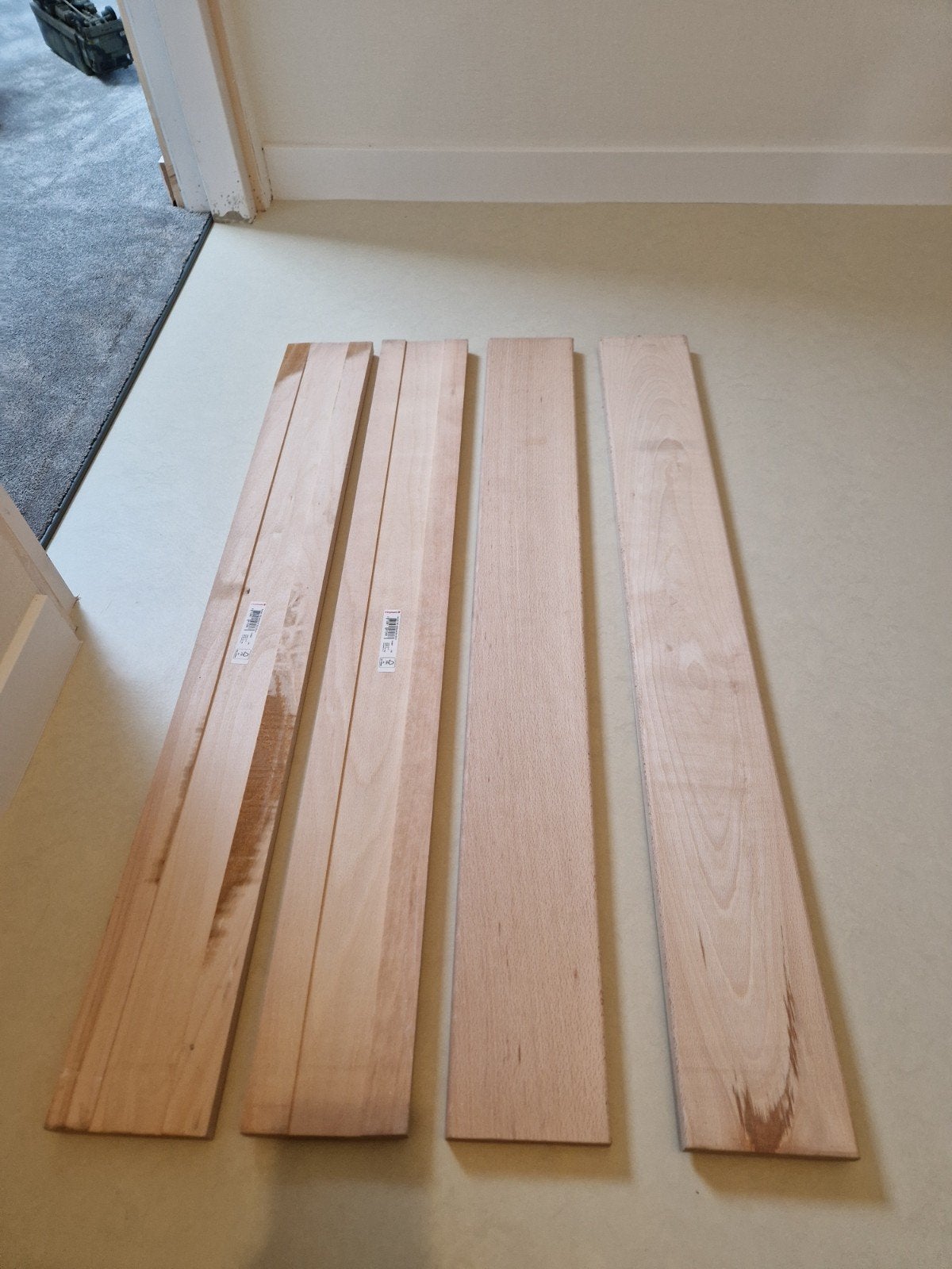 Beuken stofdorpels 23x120mm - Nieuw, Doe-het-zelf en Verbouw, Ophalen, Minder dan 25 mm, Nieuw, Plank