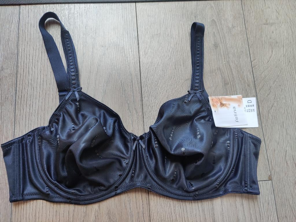 MOOIE GLANS BH ZWART MAAT 80 D VAN FELINA TWV 85 EURO NIEUWW, Ophalen of Verzenden, Zwart, BH
