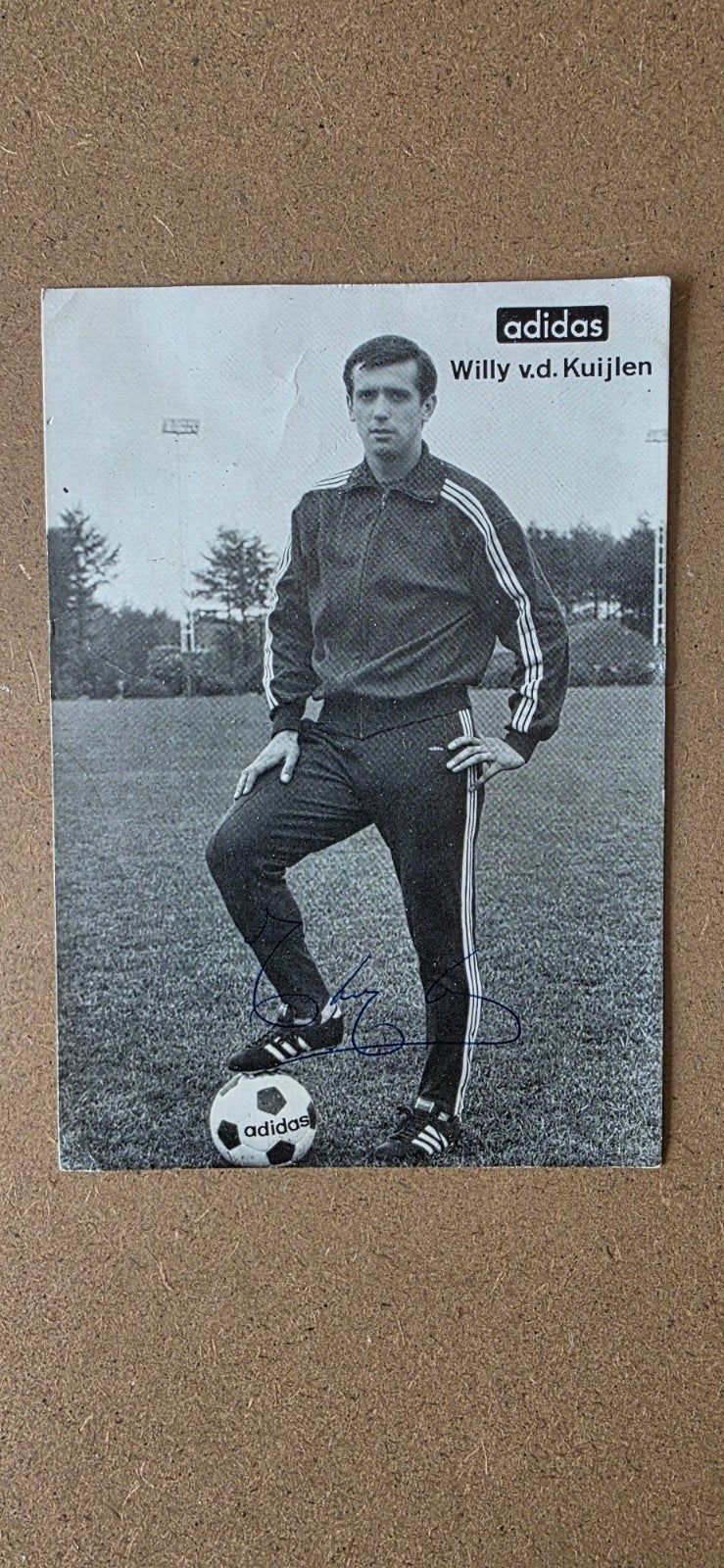 spelerskaart  met handtekening van Willy van der Kuijlen, Verzamelen, Sportartikelen en Voetbal, Ophalen of Verzenden, PSV, Spelerskaart