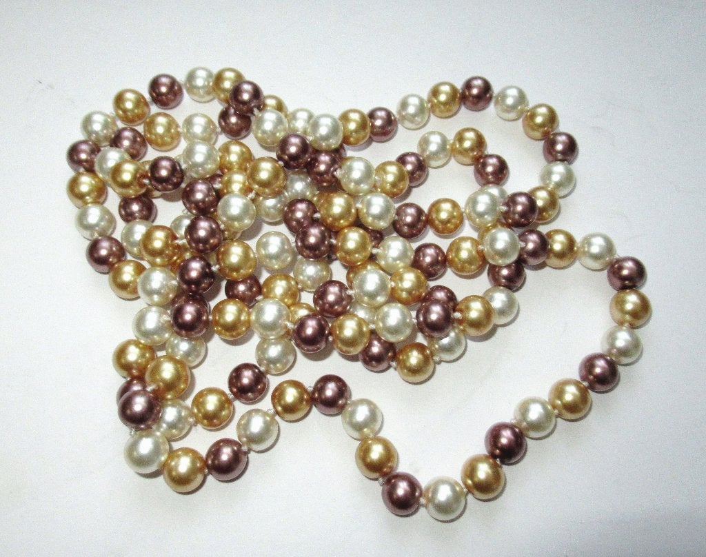 Mallorca kleuren zoetwater parelmoer kralen collier, 160 cm., Sieraden, Tassen en Uiterlijk, Ophalen of Verzenden, Zo goed als nieuw