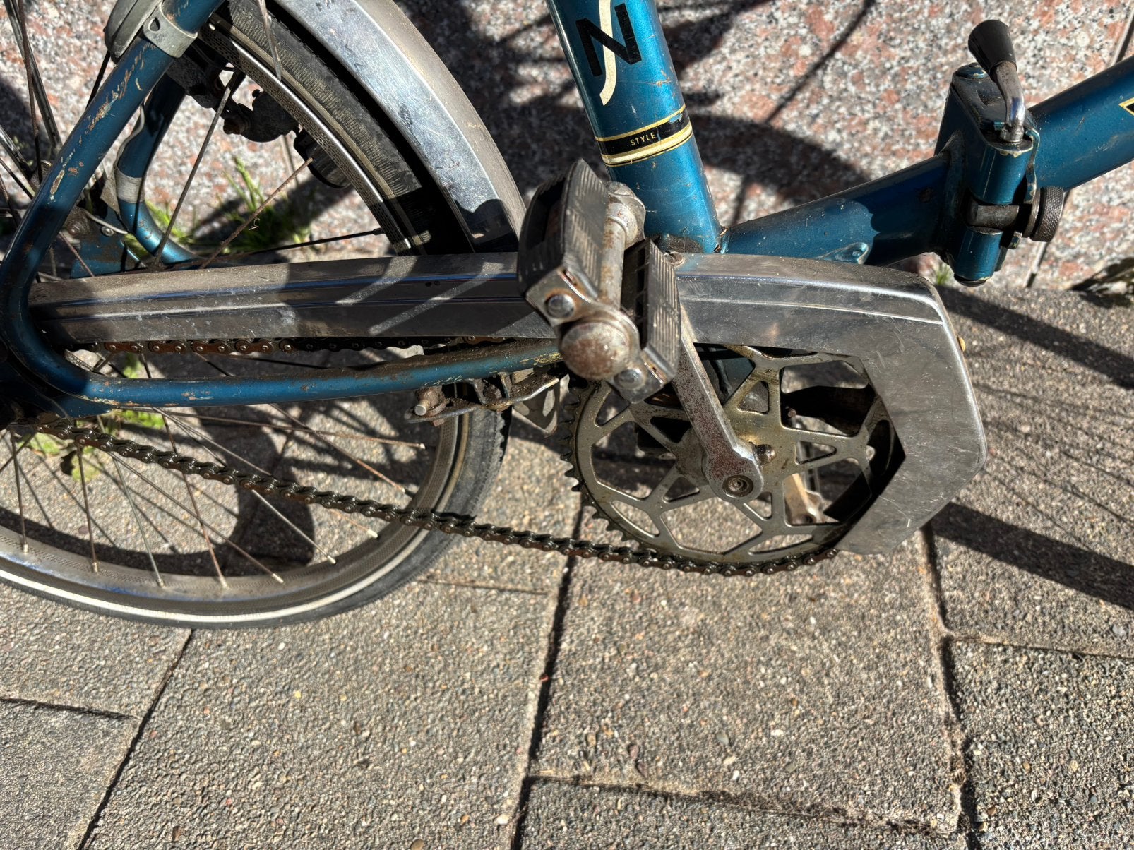Peugeot vintage vouwfiets 26 inch, Fietsen en Brommers, 20 inch of meer, Gebruikt, Velgrem, Deels opvouwbaar