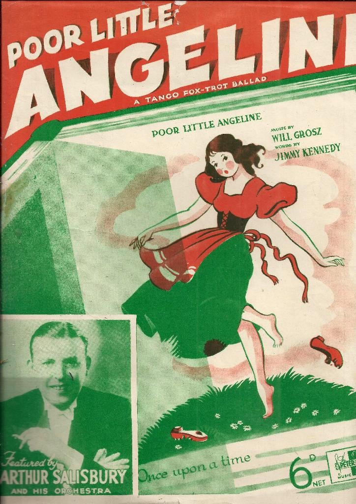 Bo946 bladmuziek poor little angeline arthur salisbury, Ophalen of Verzenden, Zo goed als nieuw, Artiest of Componist, Klassiek