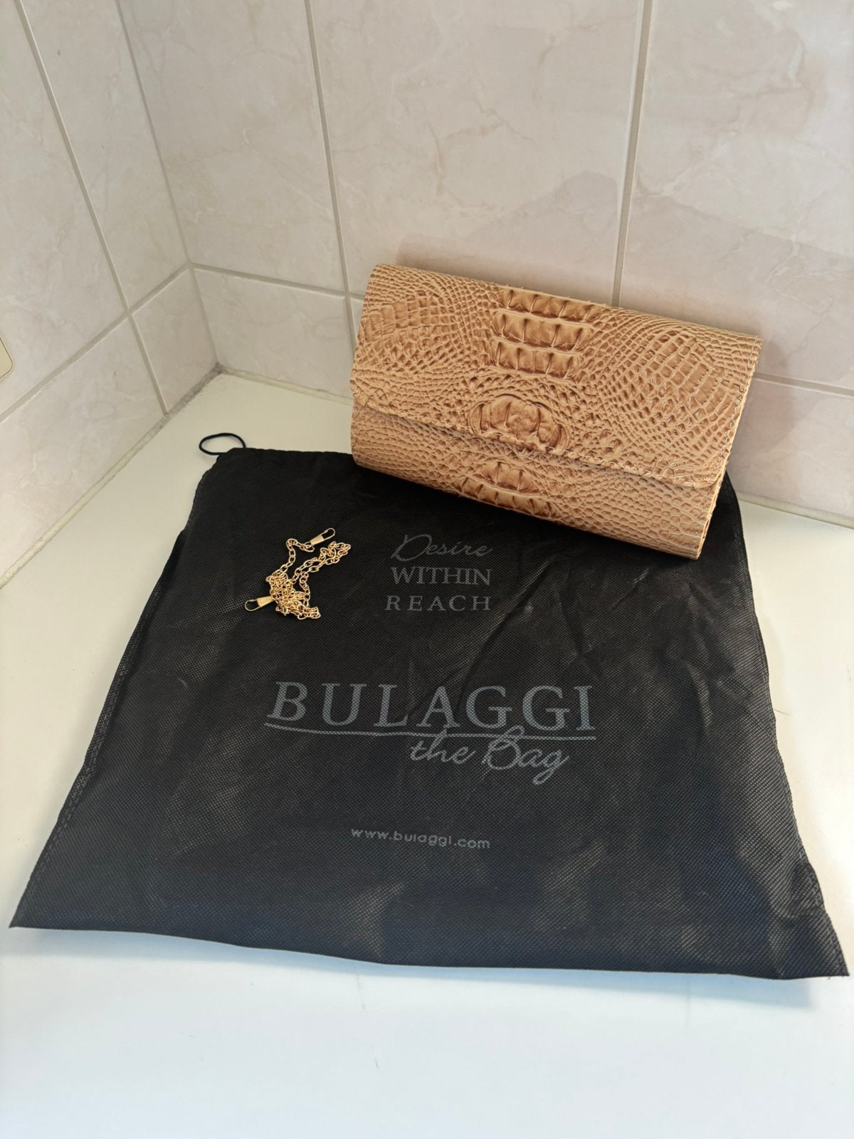 Clutch, Sieraden, Tassen en Uiterlijk, Tassen | Damestassen, Ophalen of Verzenden, Zo goed als nieuw, Beige, Avondtasje