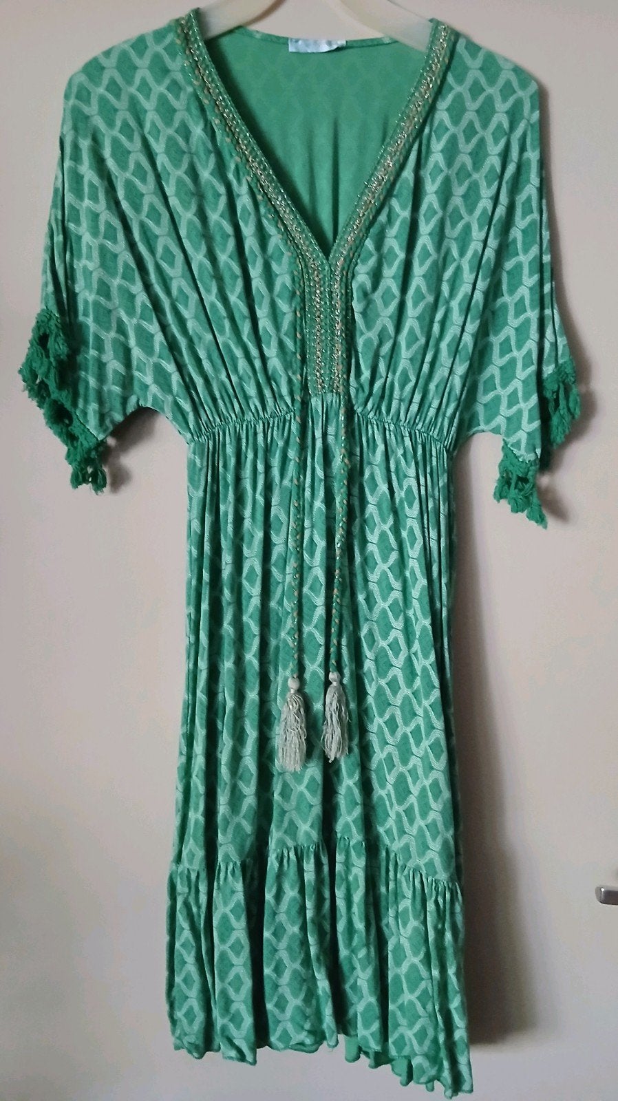 Ibiza boho jurk, Kleding | Dames, Jurken, Ophalen, Maat 42/44 (L), Zo goed als nieuw, Knielengte