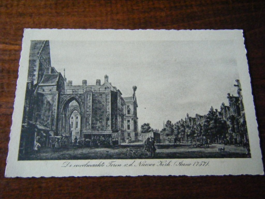 A43 - Amsterdam - Onvolmaakte Toren Nieuwe Kerk - Mooi/Oud, Verzamelen, Ophalen of Verzenden, 1920 tot 1940, Noord-Holland