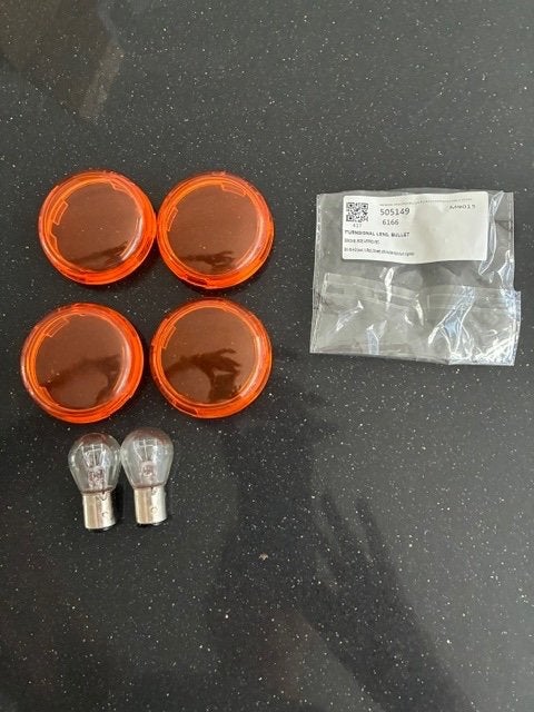 4 x knipperlichtkapjes en 2 lampjes Harley Davidson., Ophalen of Verzenden, Gebruikt