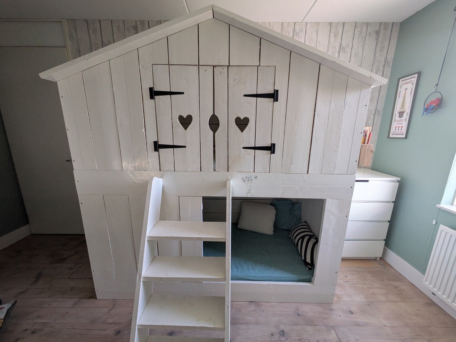 Houten boomhut bed, Ophalen, Gebruikt, Hoogslaper