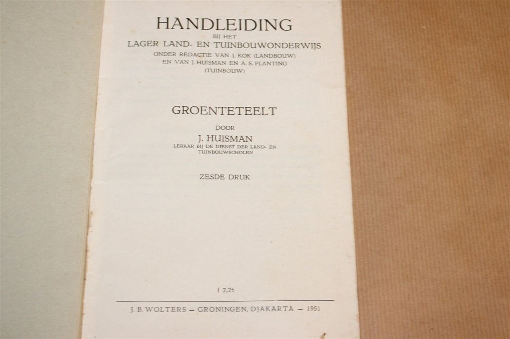 Groenteteelt — Landbouw Onderwijs Tuinbouw Gids [1951], Boeken, Ophalen of Verzenden, Gelezen