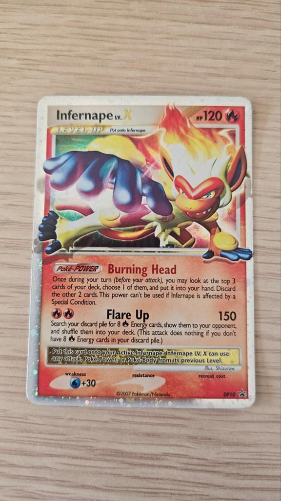 Infernape Lv.X #DP10 Holofoil Pokémon Kaart, Ophalen of Verzenden, Zo goed als nieuw, Losse kaart, Foil