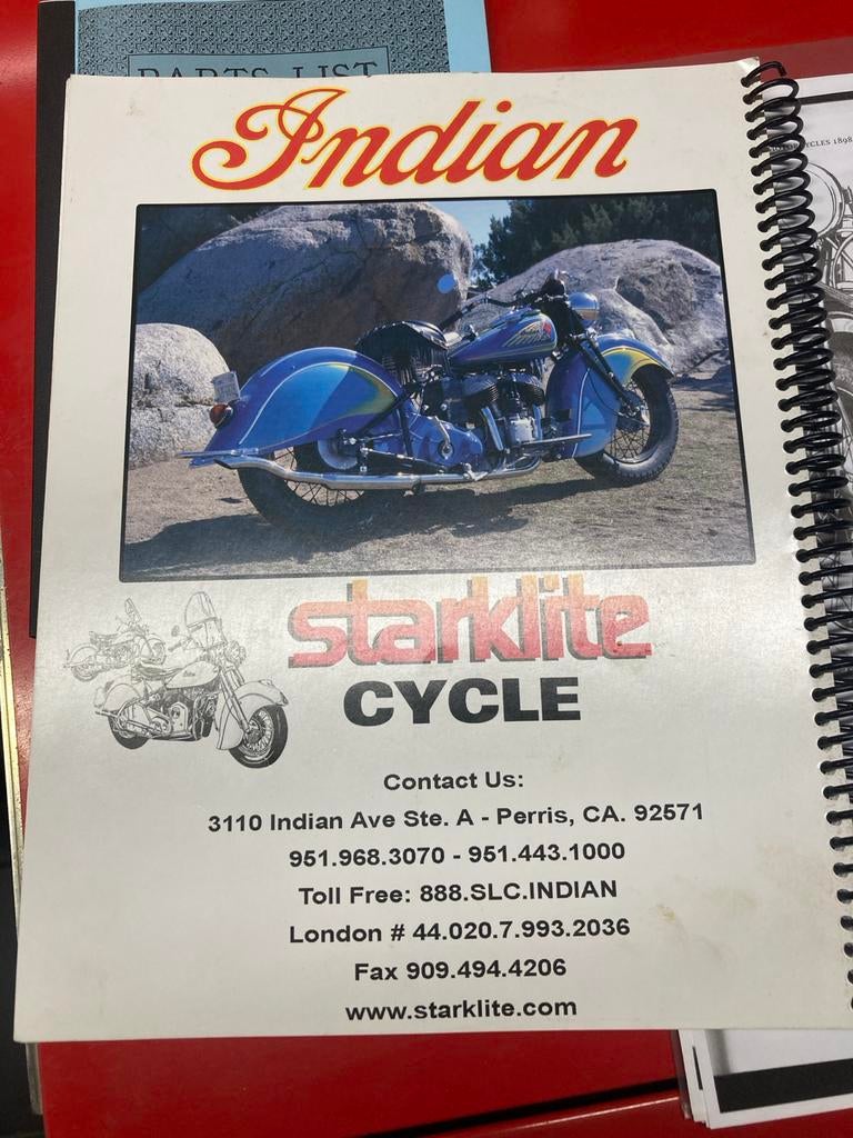 Indian Motorfiets Onderdelen Catalogus, Motoren, Ophalen of Verzenden, Overige merken