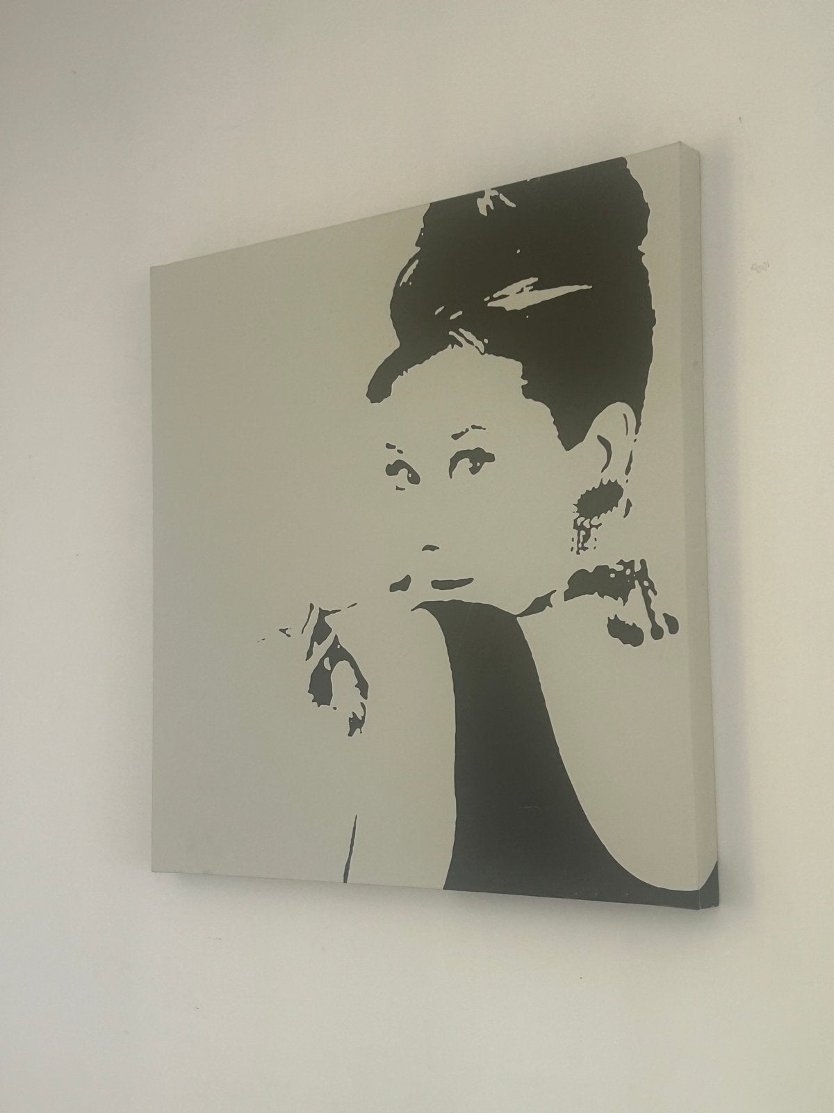 Groot canvas Audrey Hepburn, Ophalen, Film, Print, Op houten frame
