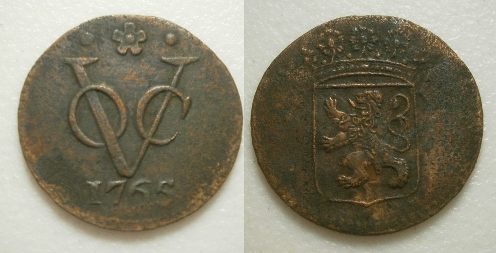 Holland VOC Duit 1765, Ophalen of Verzenden, Vóór koninkrijk, 1 cent, Losse munt