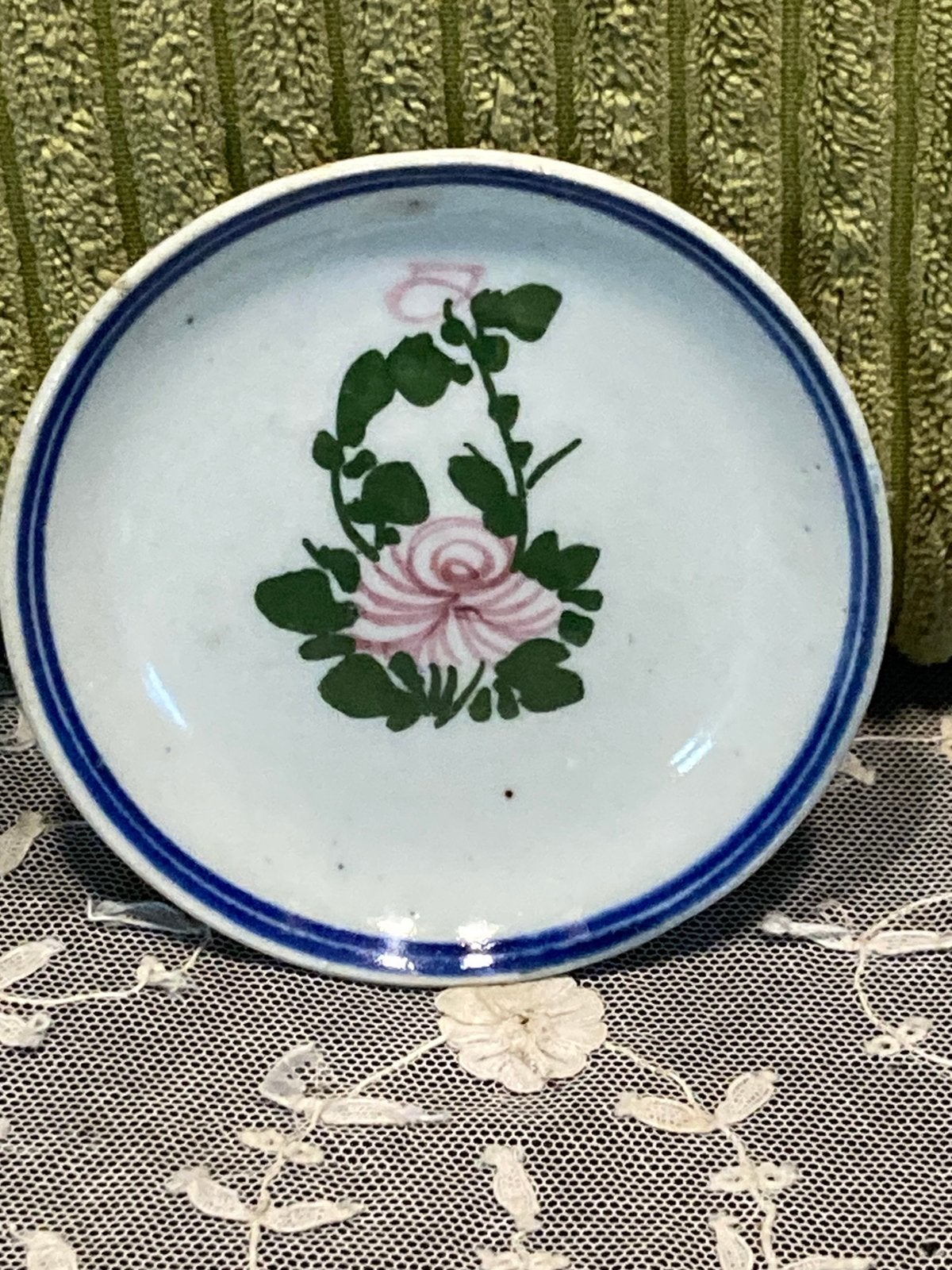 Klein Antiek Chinees porselein bordje (080626), Antiek en Kunst, Ophalen of Verzenden