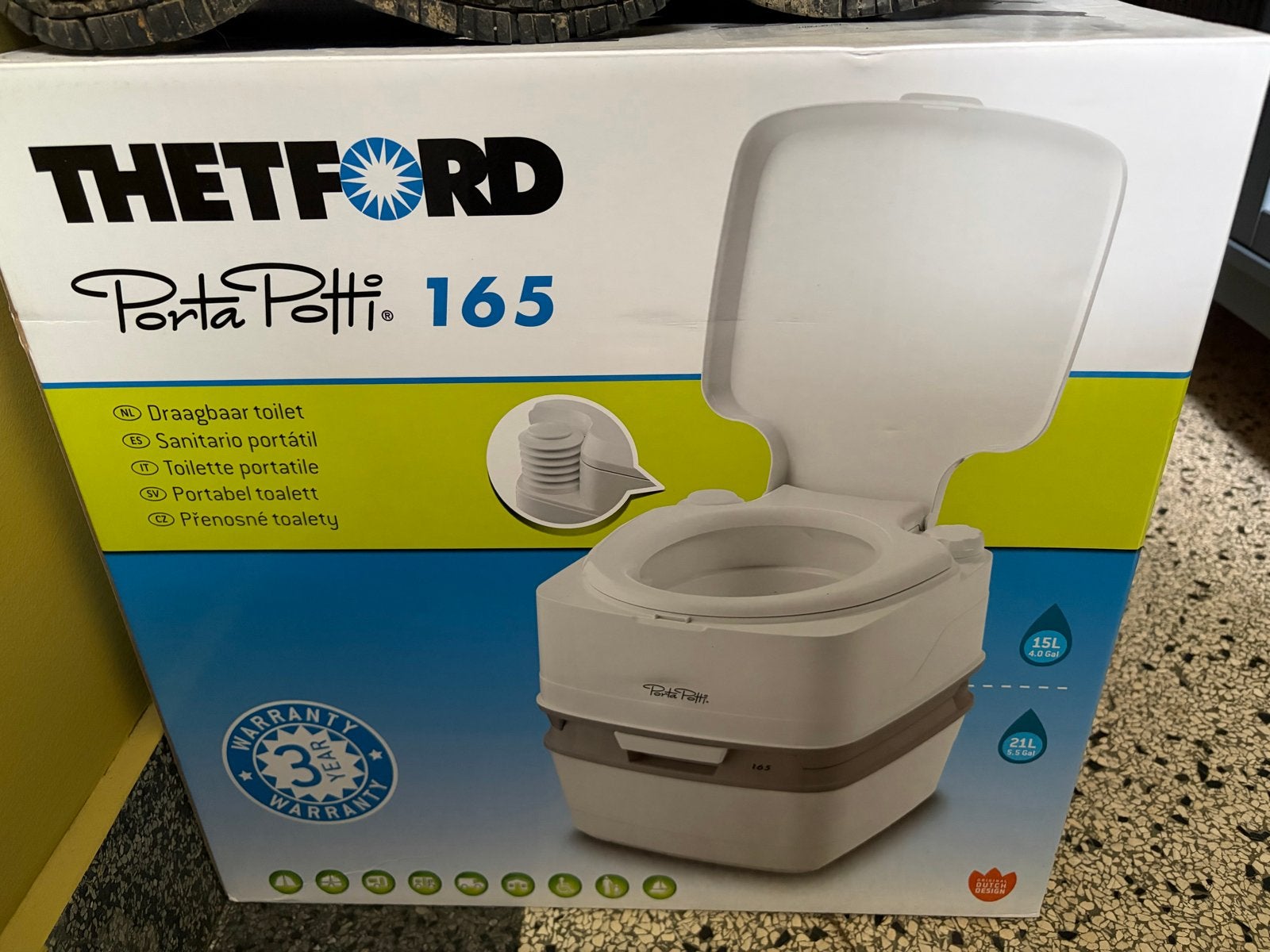 Thetford Porta Potti 165 Draagbaar Toilet - Nieuw in Doos, Ophalen of Verzenden, Nieuw