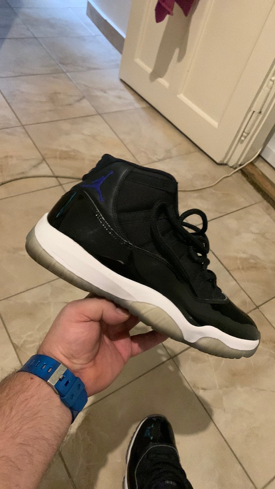 NIKE AIR JORDAN 11 OG-‘SPACE JAM”/Size 44.5, Overige kleuren, Sportschoenen, Ophalen of Verzenden, Zo goed als nieuw