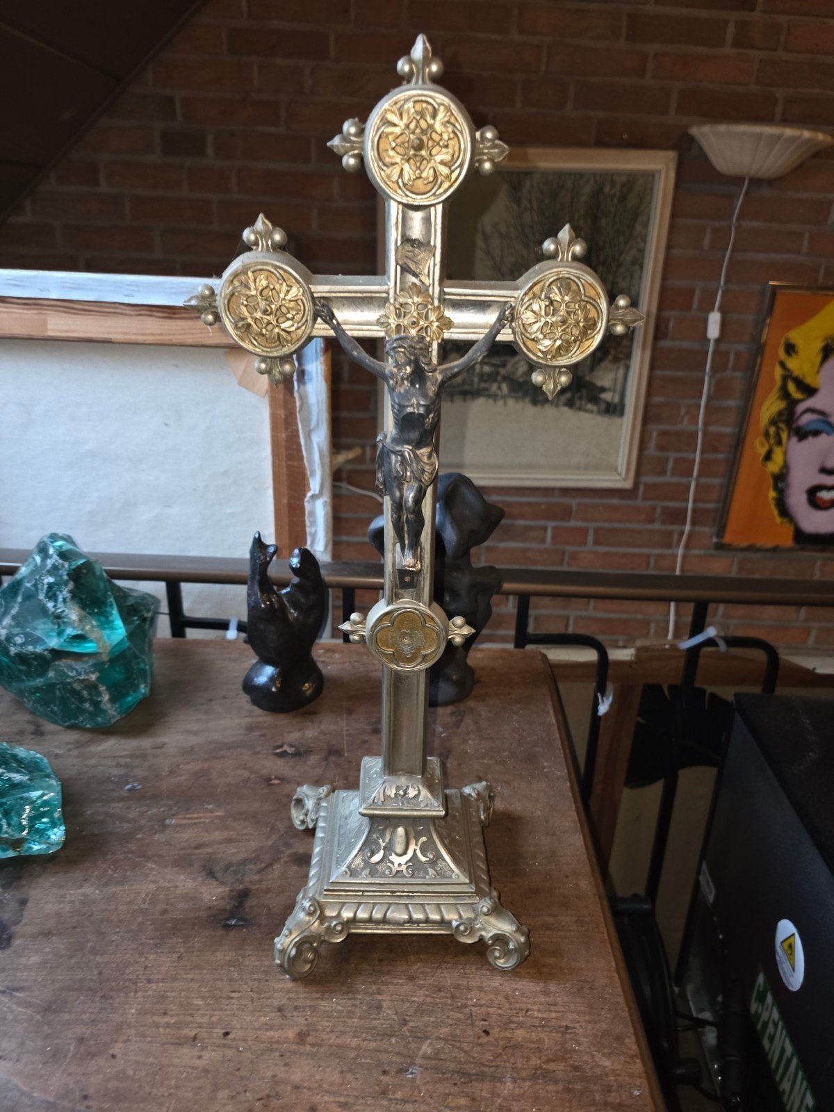 Antiek Kruisbeeld met Corpus nr 1 - Religieuze Kunst, Antiek en Kunst, Ophalen of Verzenden