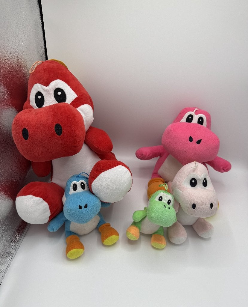 Yoshi knuffels in diverse kleuren - Super Mario, Gebruikt, Dinosaurus, Ophalen of Verzenden, Nintendo