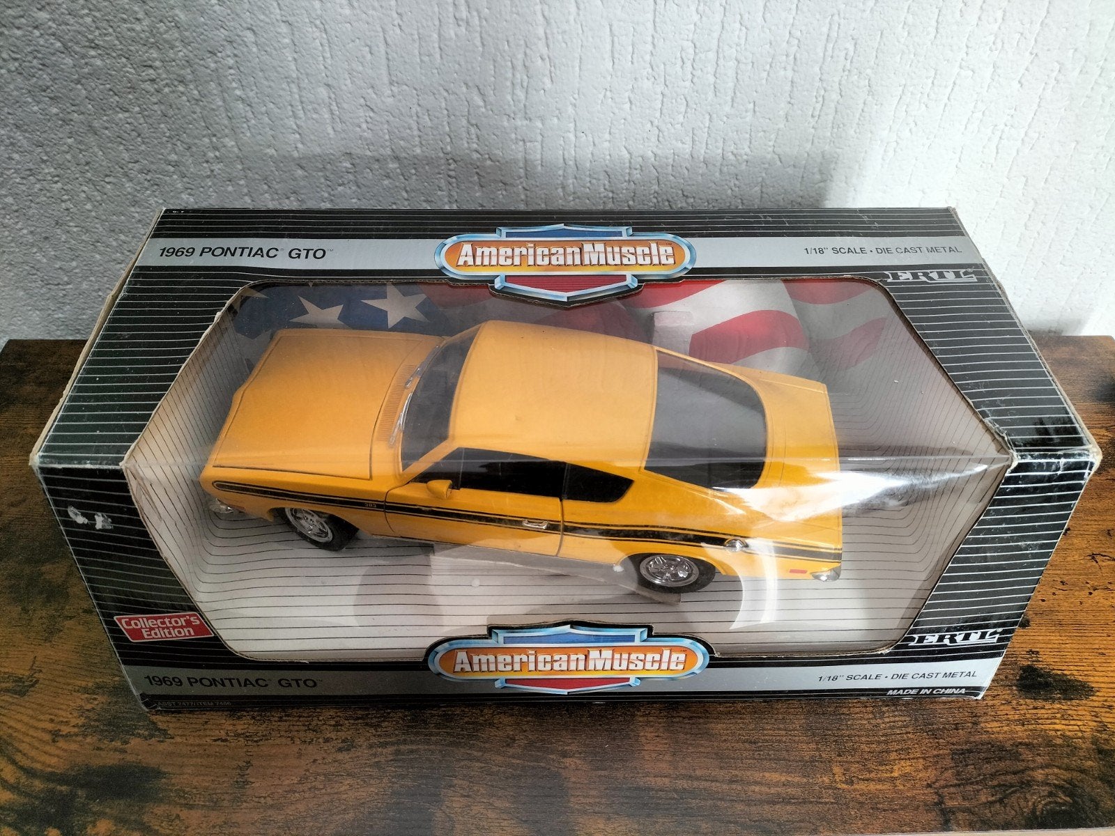 1969 Pontiac GTO American Muscle modelauto, Hobby en Vrije tijd, Modelauto's | 1:18, Ophalen of Verzenden