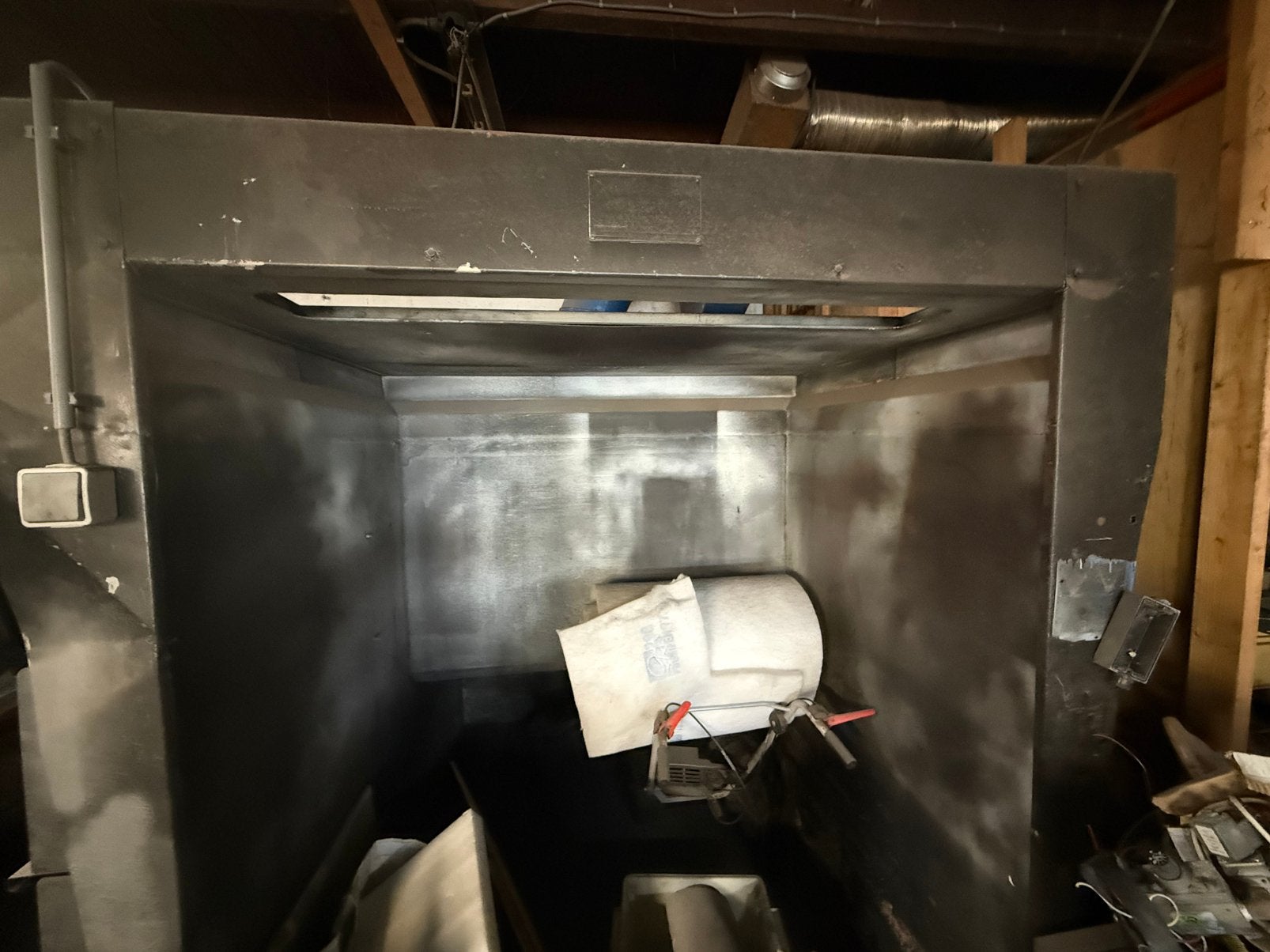 Spuitcabine met afzuiging, Ophalen, Gebruikt, Afzuiger