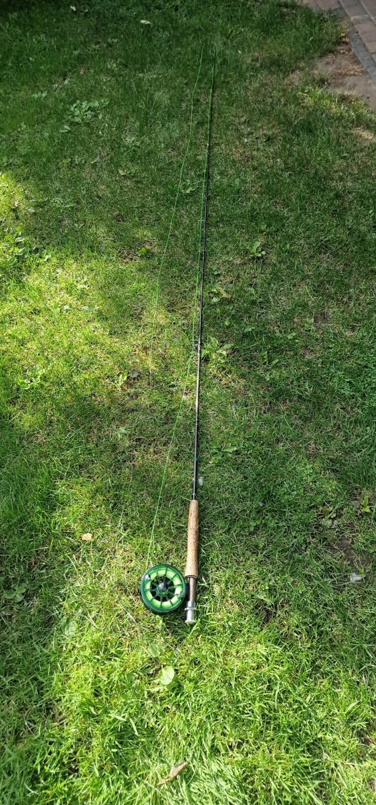 Ron Thompson Steelhead II Vliegvishengel met Reel, Ophalen, Gebruikt