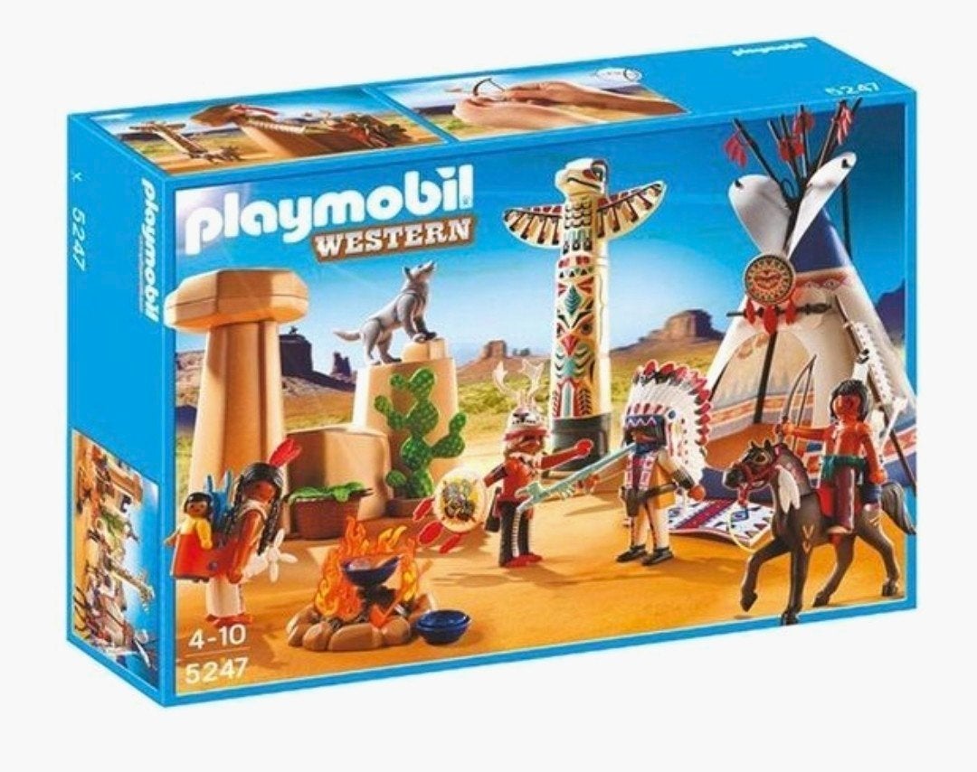 Playmobil Western Indianenkamp (5247), Gebruikt, Complete set, Overige typen, Historisch