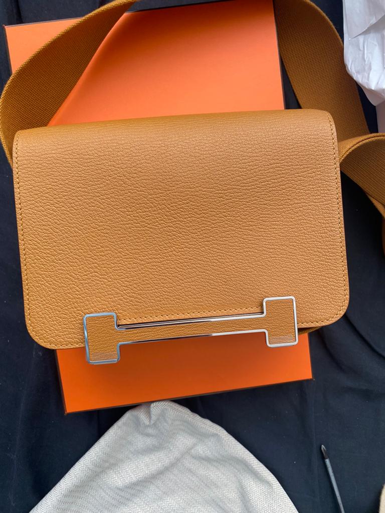Hermès Geta Bag – Caramel – Nieuwstaat, Ophalen of Verzenden, Nieuw, Bruin, Handtas
